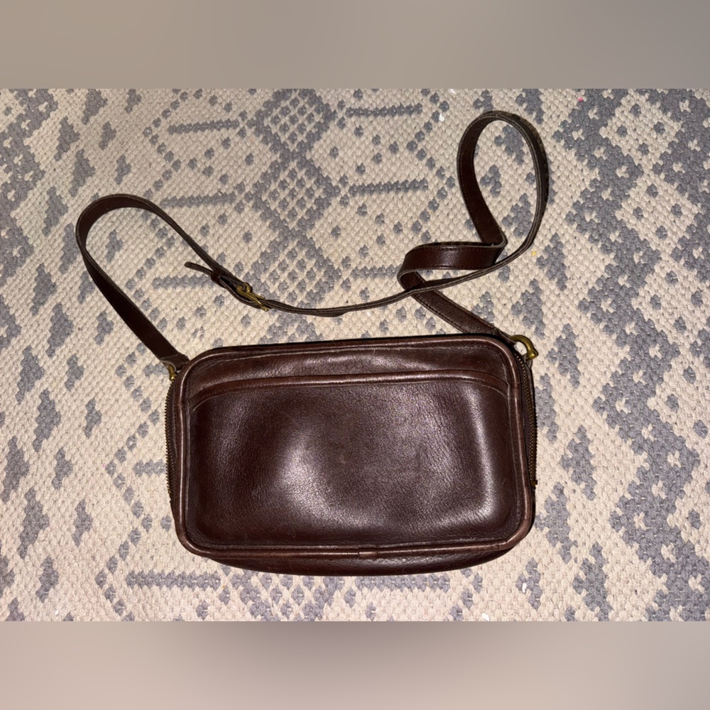 VINTAGE COACH BROWN LEATHER CROSSBODY MESSENGER BAG L5C- 9974
